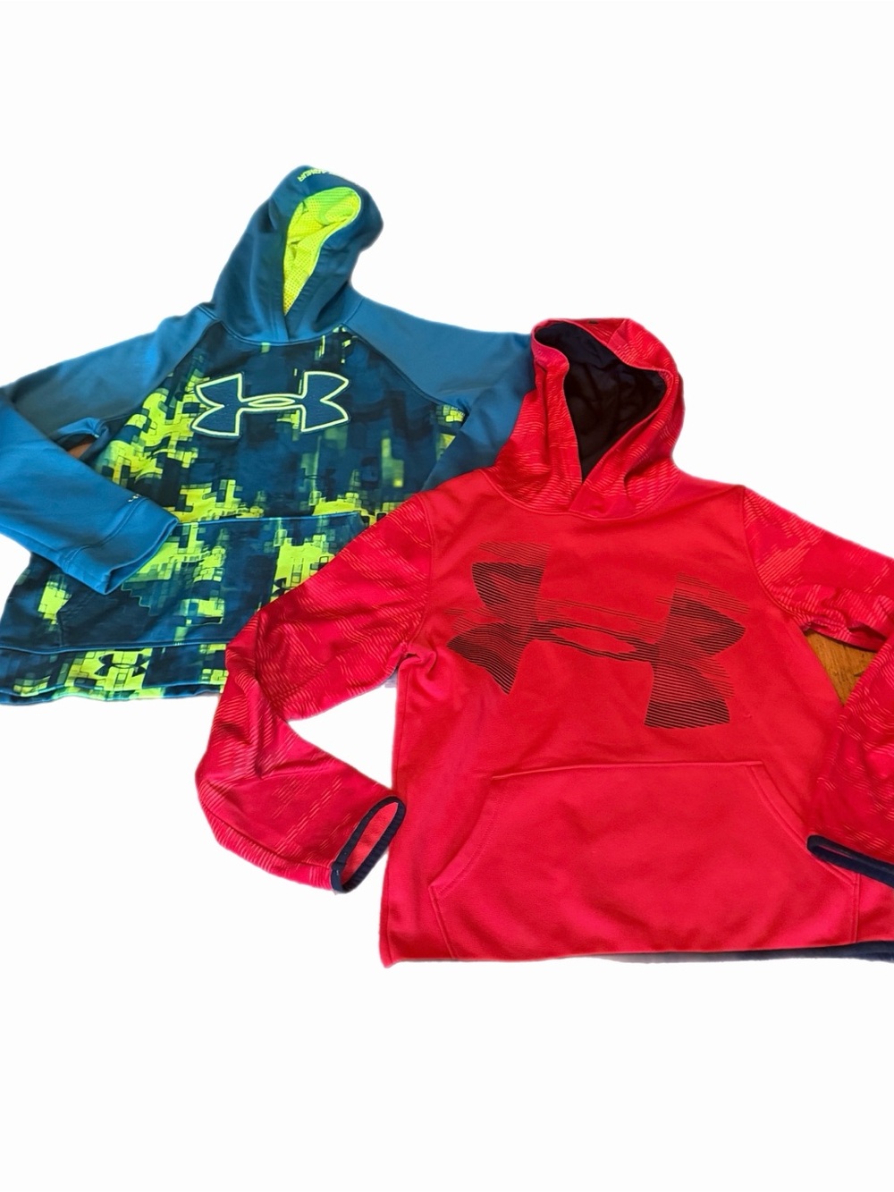 2 Boys Sweatshirts Hoodies Youth Large Under Armour